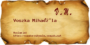 Voszka Mihaéla névjegykártya